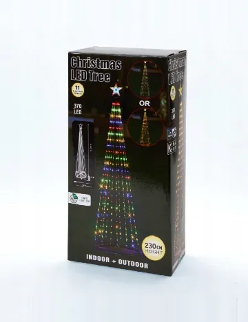 Brad de Crăciun 230 cm cu 370 LED-uri Kema Keur, mix culori