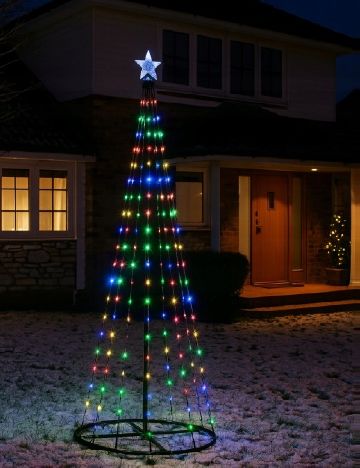 Brad de Crăciun 230 cm cu 370 LED-uri Kema Keur, mix culori