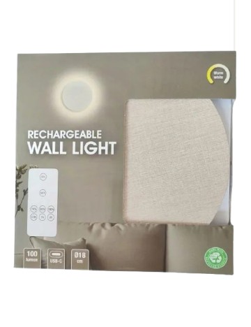 Lampa de perete reincarcabila ACTION, bej