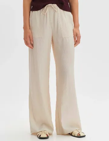 Pantaloni Opus, crem