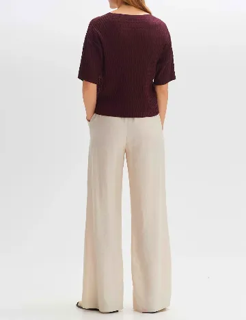 Pantaloni Opus, crem