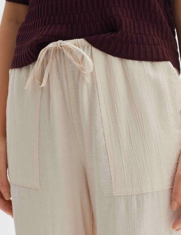 Pantaloni Opus, crem