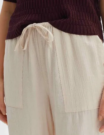 Pantaloni Opus, crem