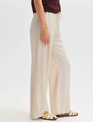 Pantaloni Opus, crem