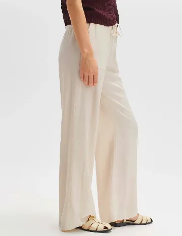Pantaloni Opus, crem