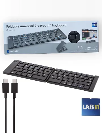 Tastatură pliabilă LAB 31, negru