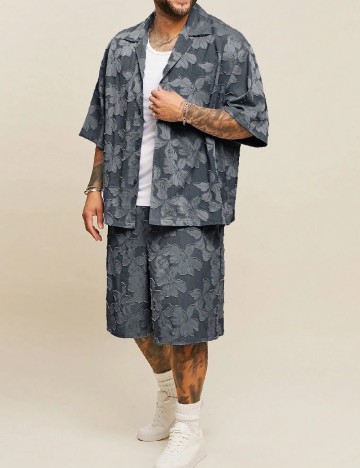 Compleu SHEIN Plus Size Men, gri