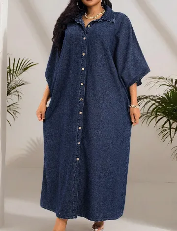 Rochie lunga SHEIN CURVE, bleumarin