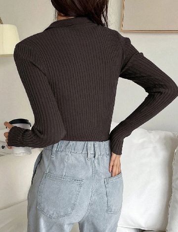 Bluza Dazy, maro inchis