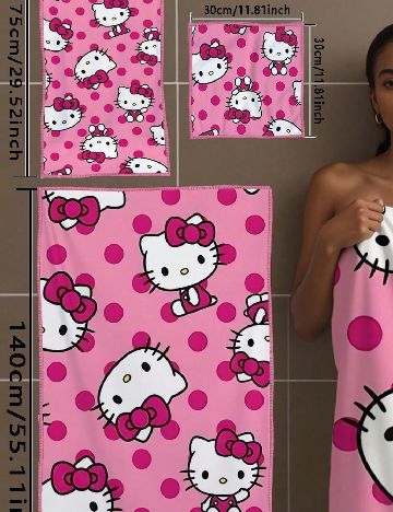 Set prosoape 3 bucati SHEIN, roz