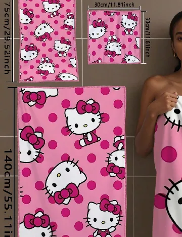 Set prosoape 3 bucati SHEIN, roz