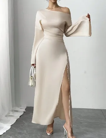 Rochie lunga SHEIN, crem