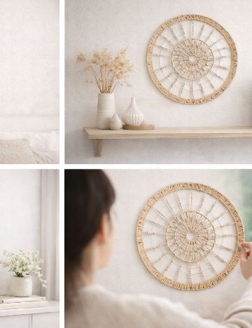 Decoratiune de perete, 48 cm Home Accents, bej