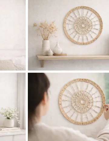 Decoratiune de perete, 48 cm Home Accents, bej