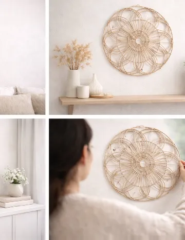 Decoratiune de perete, 48 cm Home Accents, bej