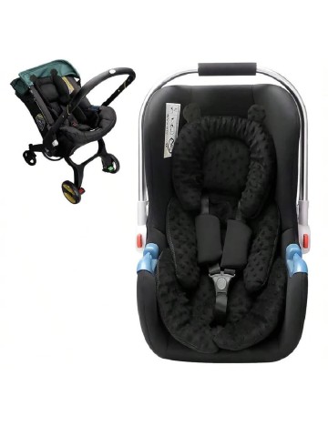 Pernă auto reversibilă 3 în 1 pentru scaun auto. SHEIN, negru