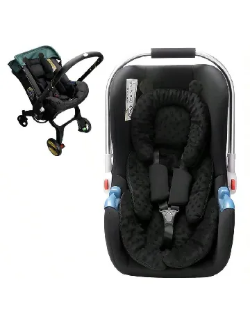 Pernă auto reversibilă 3 în 1 pentru scaun auto. SHEIN, negru