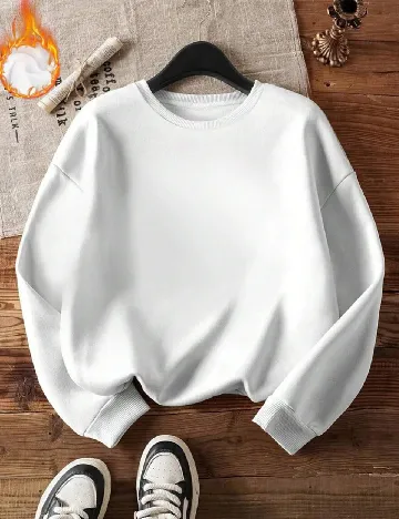 Bluza Oversize SHEIN, alb