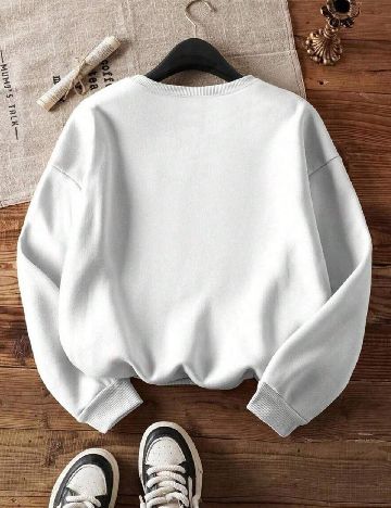 Bluza Oversize SHEIN, alb