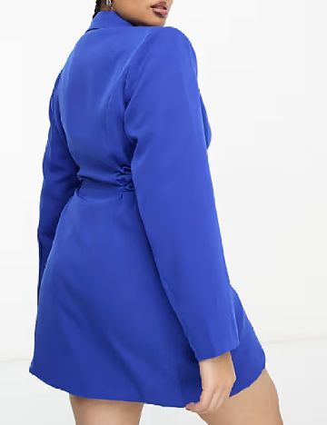 Rochie scurta Heartbreak Plus Size, albastru