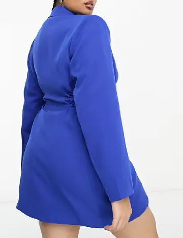 Rochie scurta Heartbreak Plus Size, albastru