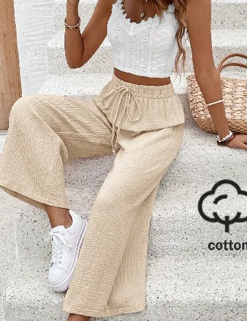 Pantaloni SHEIN, crem