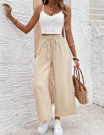 Pantaloni SHEIN, crem