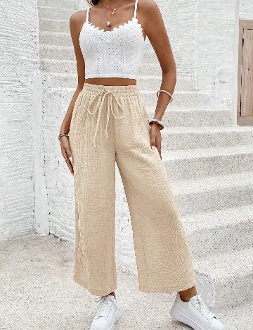 Pantaloni SHEIN, crem