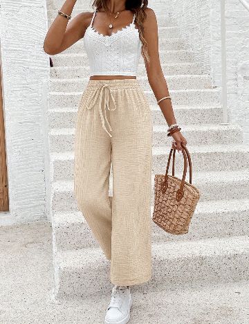 Pantaloni SHEIN, crem