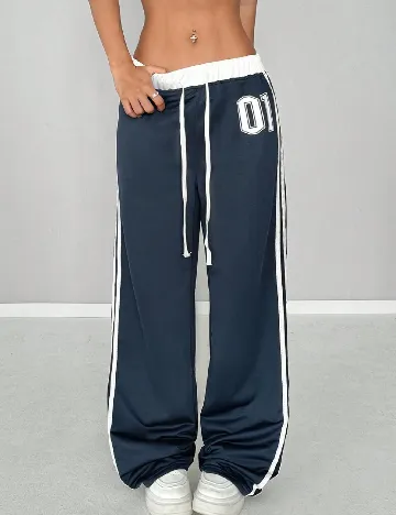 Pantaloni SHEIN, bleumarin