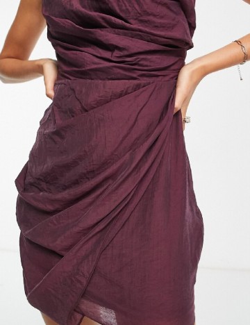 Rochie scurta ASOS, pruna