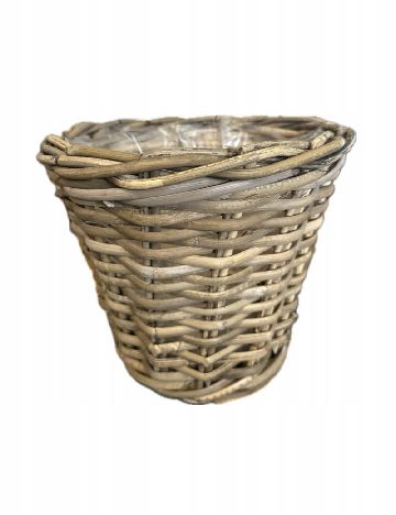 Coș din răchită pentru flori, maro