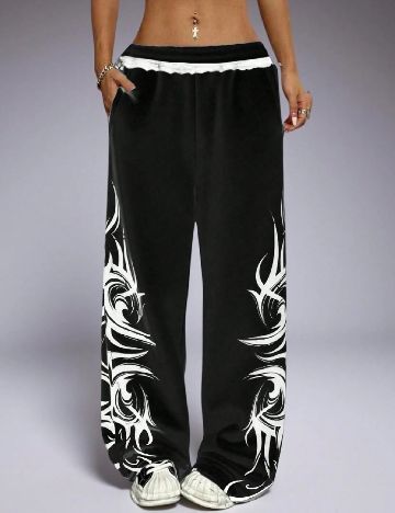 Pantaloni SHEIN CURVE, negru