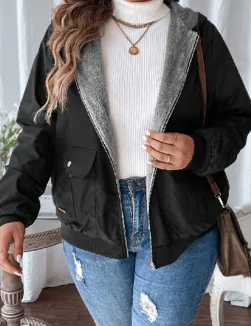 Geaca SHEIN CURVE, negru