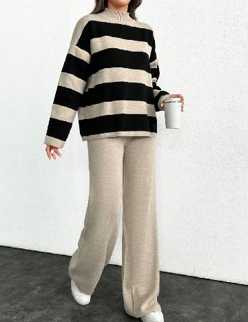 Compleu SHEIN, bej/negru