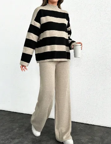 Compleu SHEIN, bej/negru