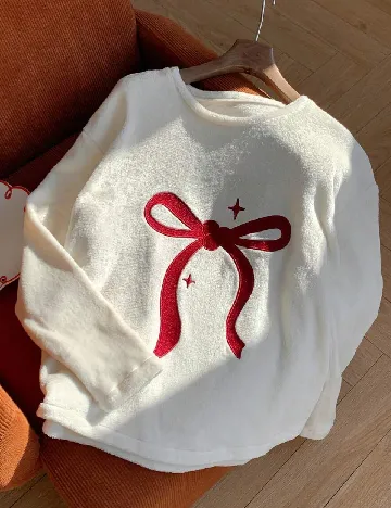 Bluza de pijama SHEIN, ecru