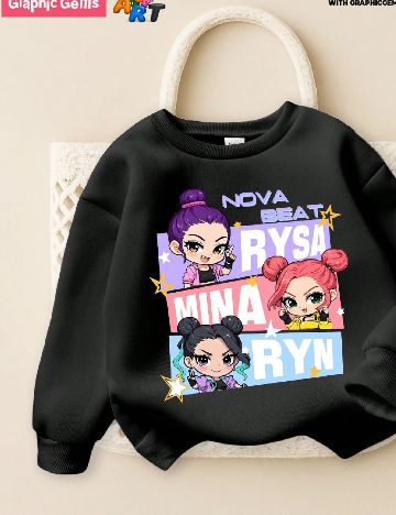 Bluza Shein Kids, negru