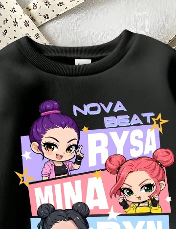 Bluza Shein Kids, negru