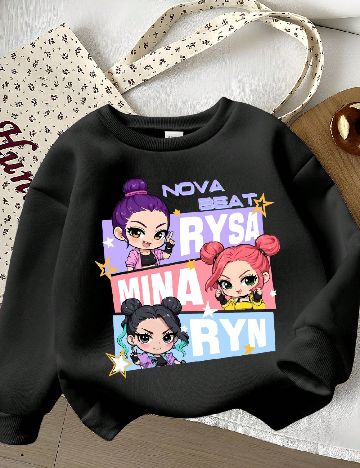 Bluza Shein Kids, negru