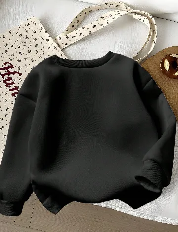 Bluza Shein Kids, negru