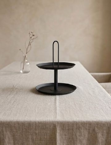 Platou etajat metalic Home Accents, negru