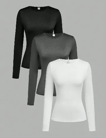 Set bluze 3 bucati Shein Kids, mix culori