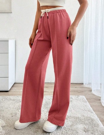 Pantaloni SHEIN, roz