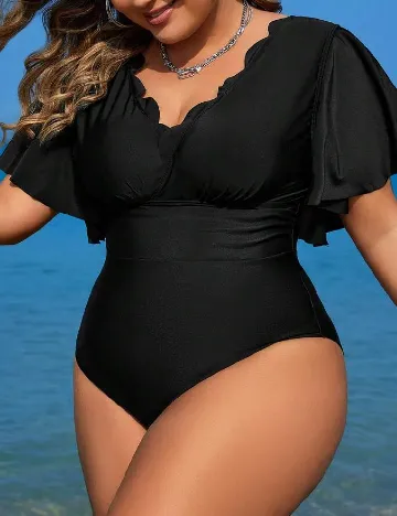 Costum de baie SHEIN CURVE, negru