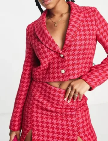 Fusta Miss Selfridge, roz/rosu