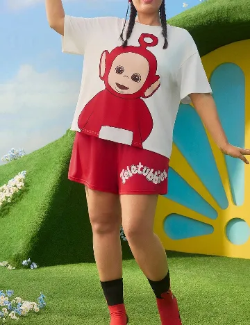 Compleu SHEIN CURVE, alb/rosu