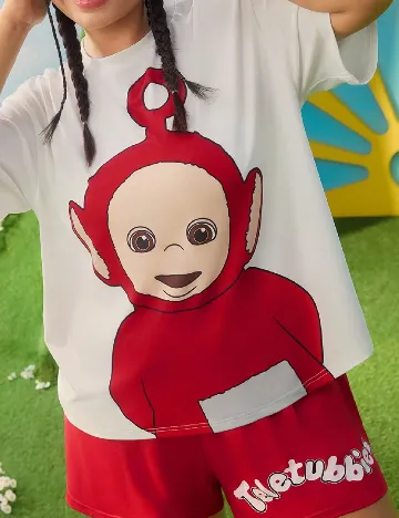 Compleu SHEIN CURVE, alb/rosu