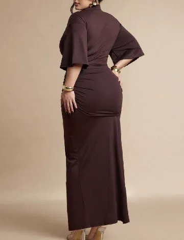 Rochie lunga SHEIN CURVE, maro