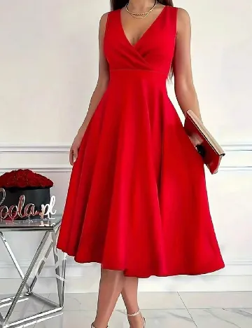 Rochie medie SHEIN, rosu